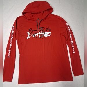 1Anvil BORN TO BE WILD In B.C Red Lightweight Hoodie Shirt